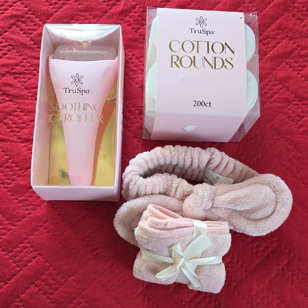 Pink Ice Roller and Headband Set